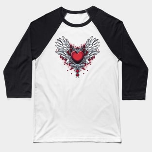 Heart With Wings 6 Baseball T-Shirt